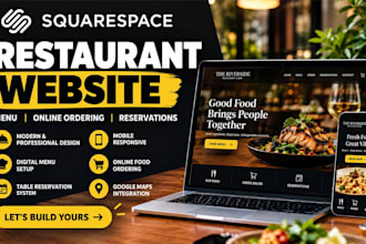 design a squarespace restaurant website with online ordering and menu
