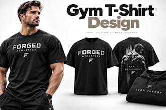 design custom gym fitness t shirts and bodybuilding apparel graphics