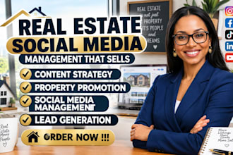 be your smm real estate realtor and property  social media manager marketing