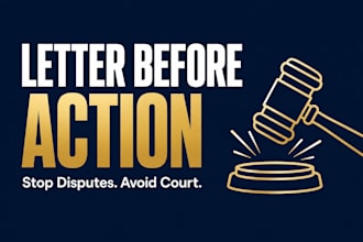 draft a formal UK letter before action to prevent court