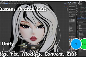 rig, fix, optimize vrchat avatar, vr character, furry avatar, for pc and quest