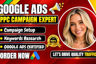 be your google ads expert, manage adwords PPC campaign with conversion tracking