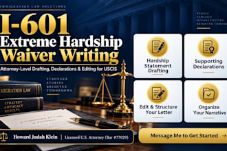 draft a compelling I 601 supporting declaration for immigration
