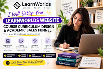 setup website, course curriculum design, academic sales funnel