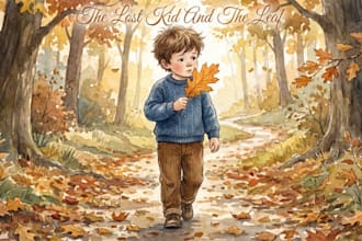 edit children book cover page illustration,kids illustration,children book cover