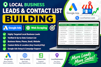 do local website business leads contact list building  google ads web scraping