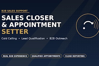 cold call and set qualified b2b appointments as your sales closer