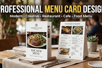 make a menu card deisgn