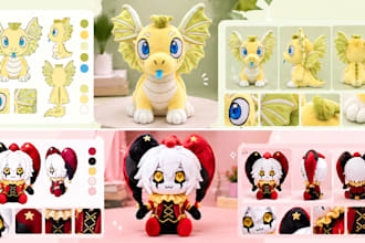 custom plushie custom plush toy stuffed animal character design