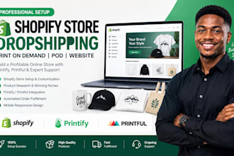 shopify store dropshipping print on demand pod website printify printful