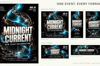 design a party flyer or concert poster for your event