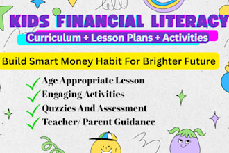 create kids financial literacy curriculum and money management lesson plans
