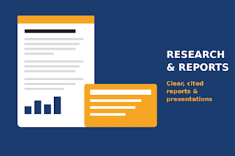 research and write a report or presentation for you