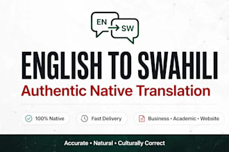 teach you conversational swahili through east african culture and customs