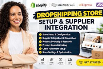 setup squarespace dropshipping store supplier integration ecommerce product