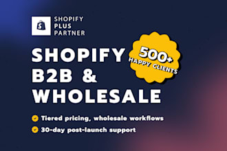 build shopify b2b wholesale website with bulk pricing and company accounts