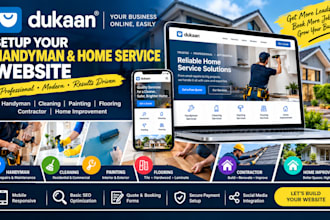 setup handyman cleaning company painting flooring contractor dukaan wesite