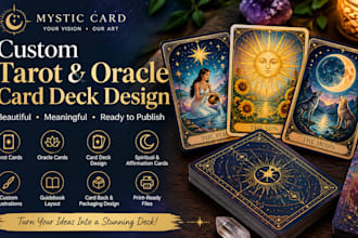 create professional tarot card deck artwork for publishing