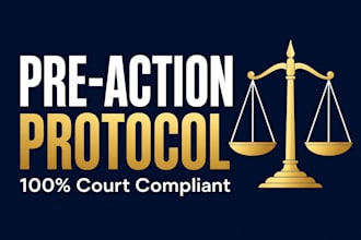 prepare a strict UK pre action protocol letter
