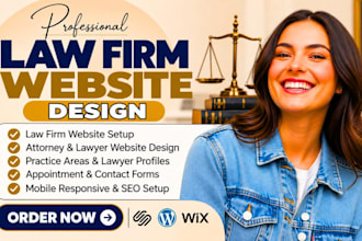 set up law firm website with client intake, booking, lead forms and landing page