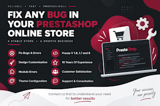 fix any bug on your prestashop