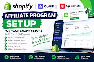 setup my account on affiliate program with goaffpro,