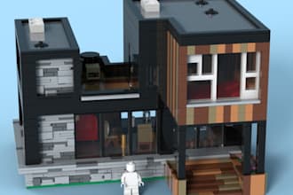 do 3d lego house design,lego building set with xml partlist and pdf instruction