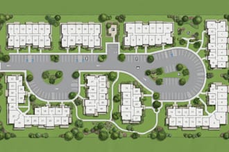 design 2d site plan, property map, plat and landscape layouts