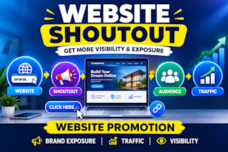 promote website with targeted shoutout, sharelink for your brand