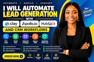 build automated lead generation workflows with clay apollo and hubspot