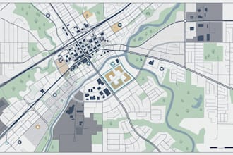 create real estate map, property location map and design custom flat vector map