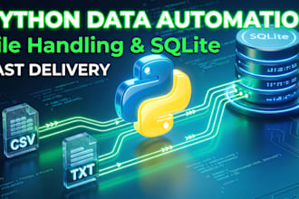 automate data processing, file handling and sqlite in python