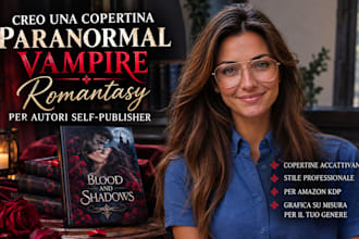design una copertina paranormal vampire romantasy per autori self publisher