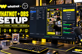 set up whatnot streaming with obs for auctions and card breaks