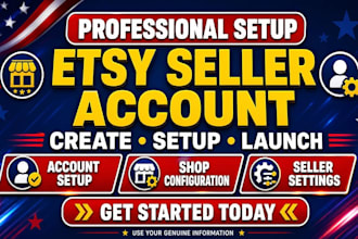 do etsy account creation, setup etsy seller account and etsy shop setup