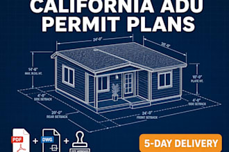 draft california adu permit ready architectural plans in 5 days