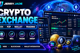 build crypto exchange website, p2p exchange, crypto wallet, cex crypto exchange