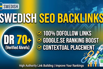 do high da, DR 70 plus dofollow swedish backlinks