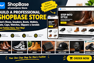 build men shoe sneaker boot wallet hatcap watch slipper sandal shopbase website