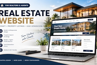 design ucraft property listing lead generation realtor real estate agent website