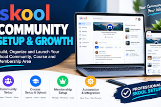 build and set up your skool community, cou