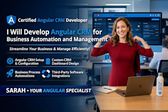 develop angular CRM for business automation and management