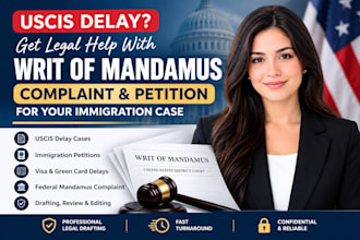 draft professional writ of mandamus, legal pleading, case delay, petition curt