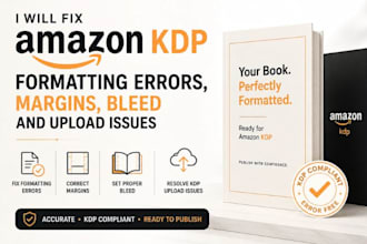 fix amazon KDP formatting errors, margins, bleed and upload issues