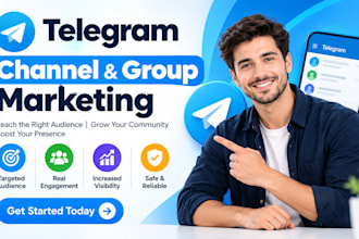 do telegram promotion, channel growth and telegram marketing