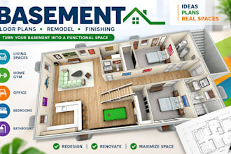 redesign basement floor plans, basement remodel and finishing plans renovation