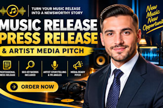 write a music release press release and pitch your song to media