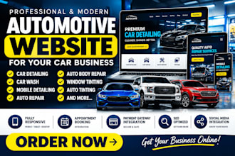 car detailing website auto detailing website car wash website auto body repair