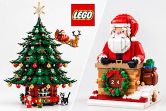 design custom christmas lego halloween moc lego gift xmas tree with bricklink