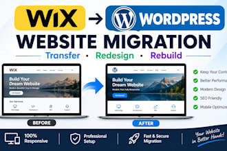 migrate, redesign or transfer your wix website professionally